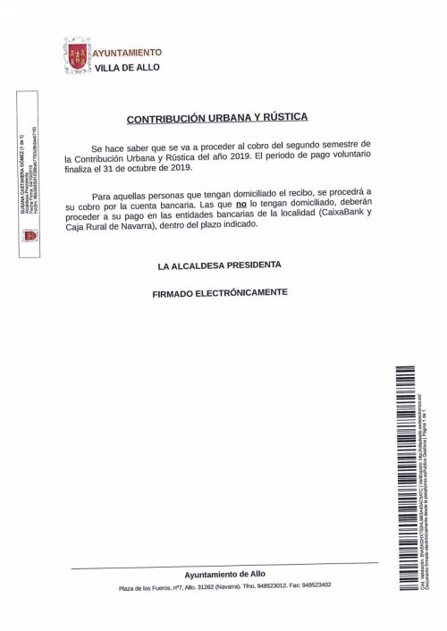 BANDO COBRO CONTRIBUCIÓN