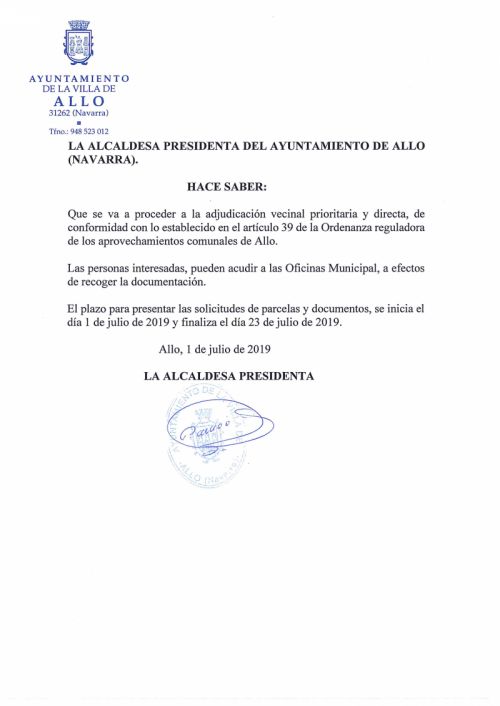 SOLICITUD APROVECHAMIENTOS COMUNALES
