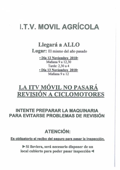 ITV MÓVIL AGRÍCOLA