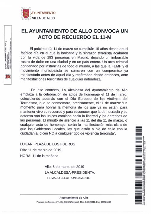 CONCENTRACIÇON 11-M