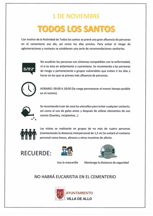 TODOS LOS SANTOS - 1 noviembre 2020