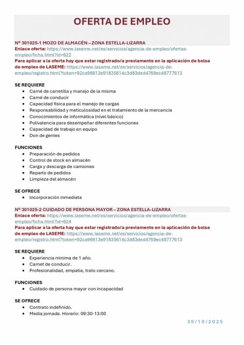 OFERTA DE EMPLEO