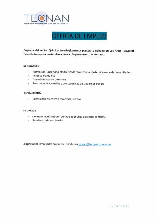 OFERTA DE EMPLEO