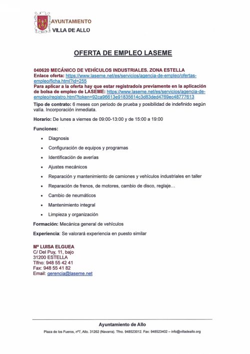 OFERTAS DE EMPLEO