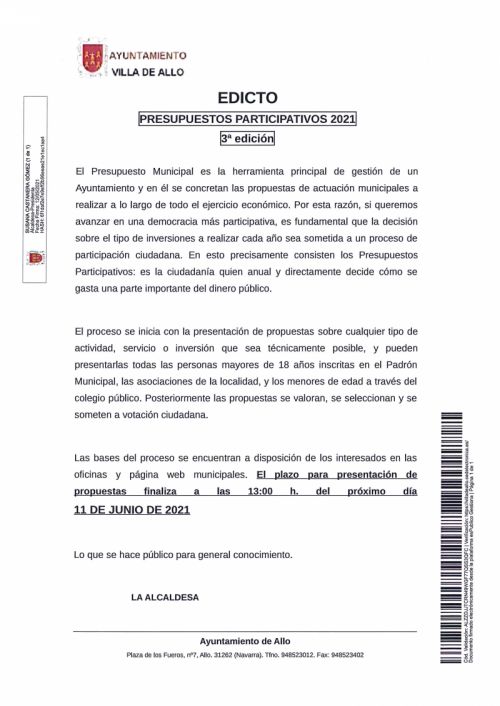 PRESUPUESTOS PARTICIPATIVOS 2021.