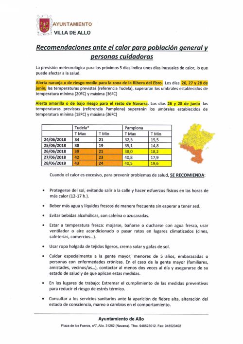 RECOMENDACIONES OLA DE CALOR