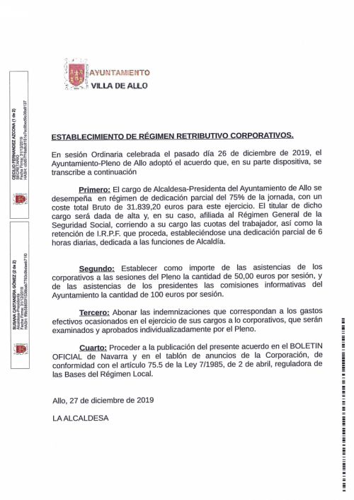 RETRIBUCIONES CORPORATIVOS