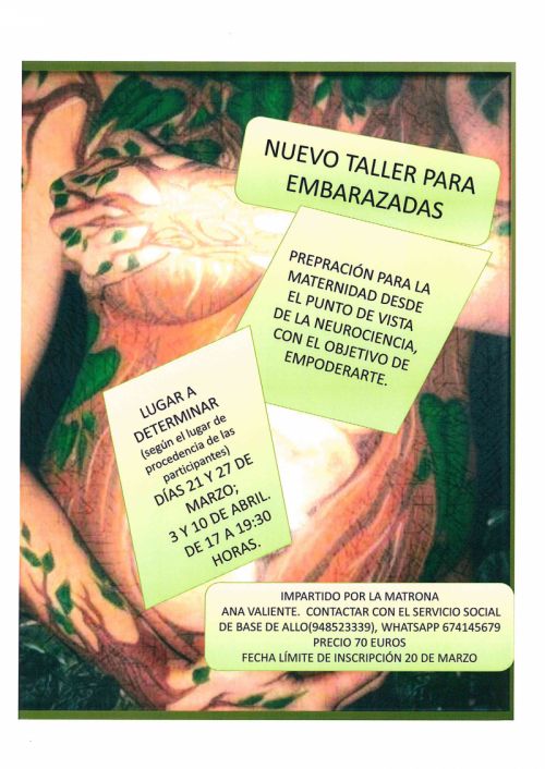 TALLER PARA EMBARAZADAS