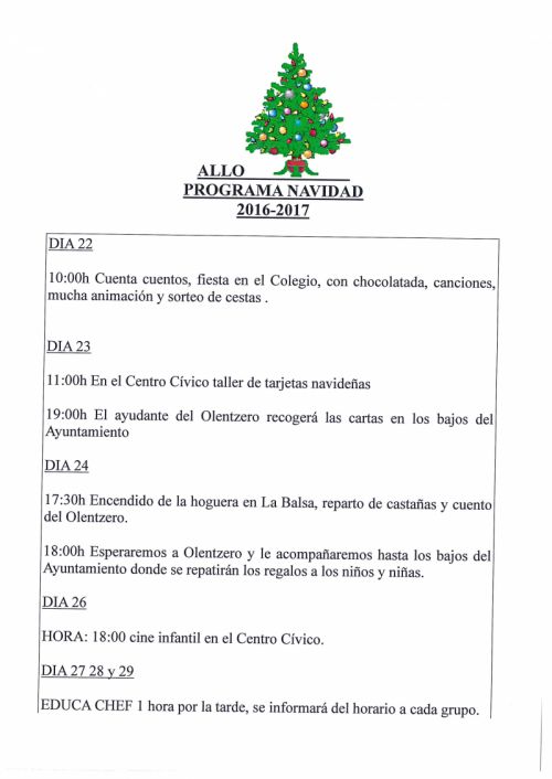 PROGRAMA DE NAVIDAD 2016-2017