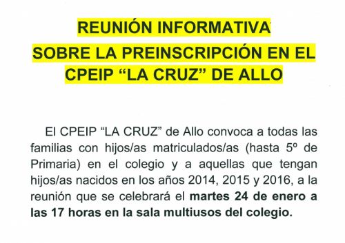 Reunión Informativa Colegio Público