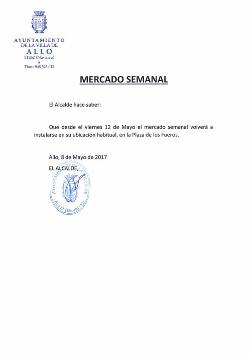 MERCADO SEMANAL