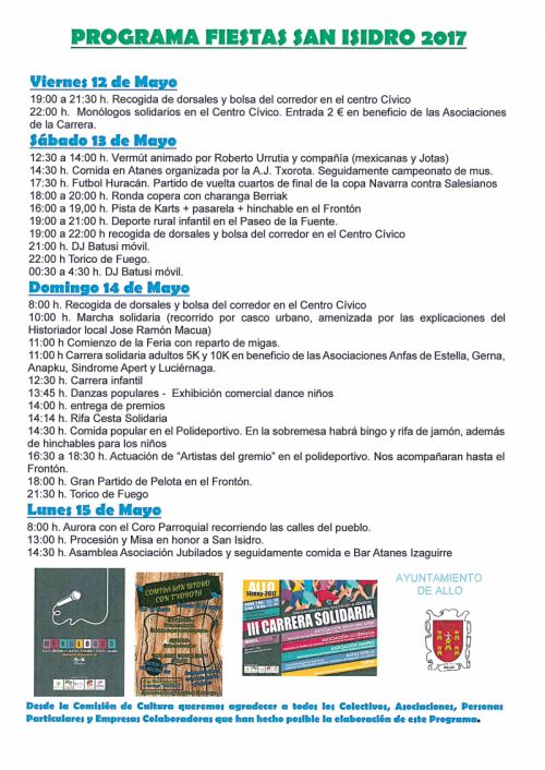 PROGRAMA SAN ISIDRO 2017
