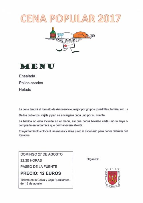 CENA POPULAR 2017 - FIESTAS