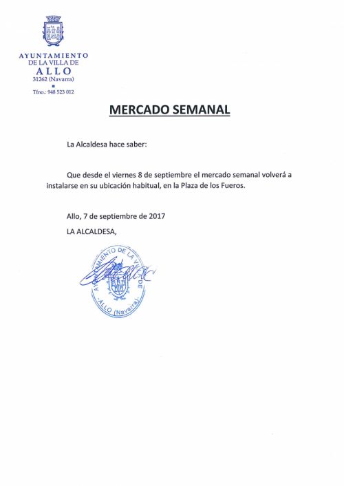 MERCADO SEMANAL