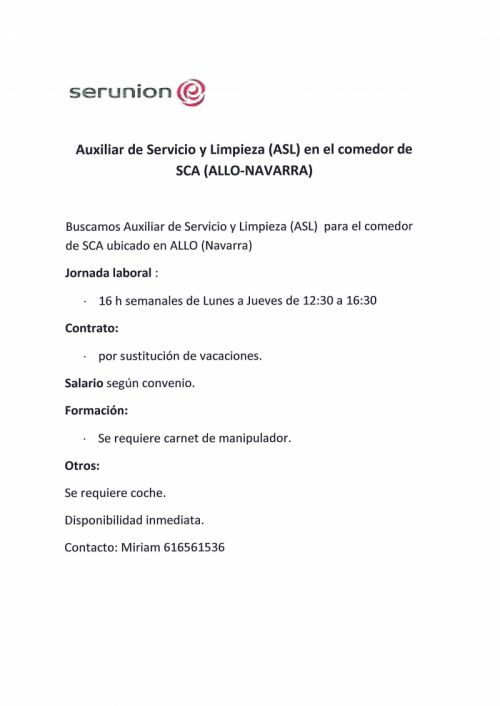 OFERTA DE EMPLEO