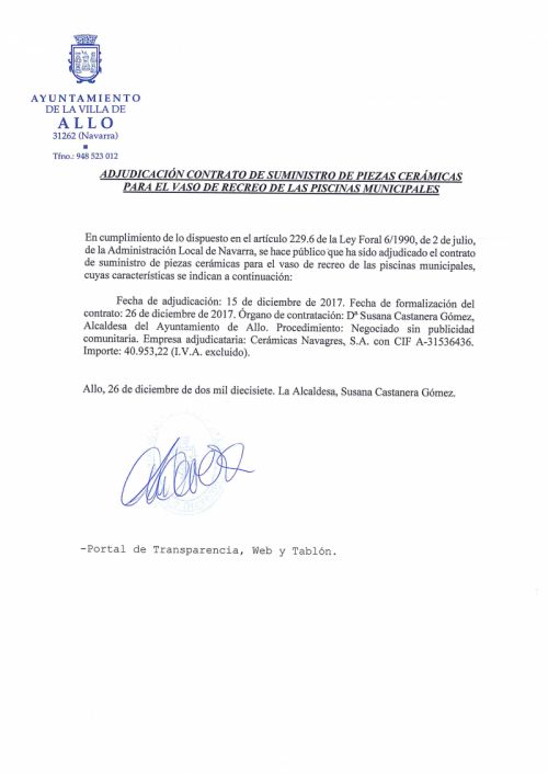 ADJUDICACIÓN CONTRATO