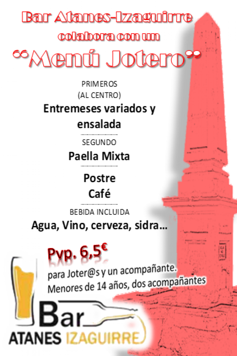 CONCURSO JOTAS - MENU JOTERO