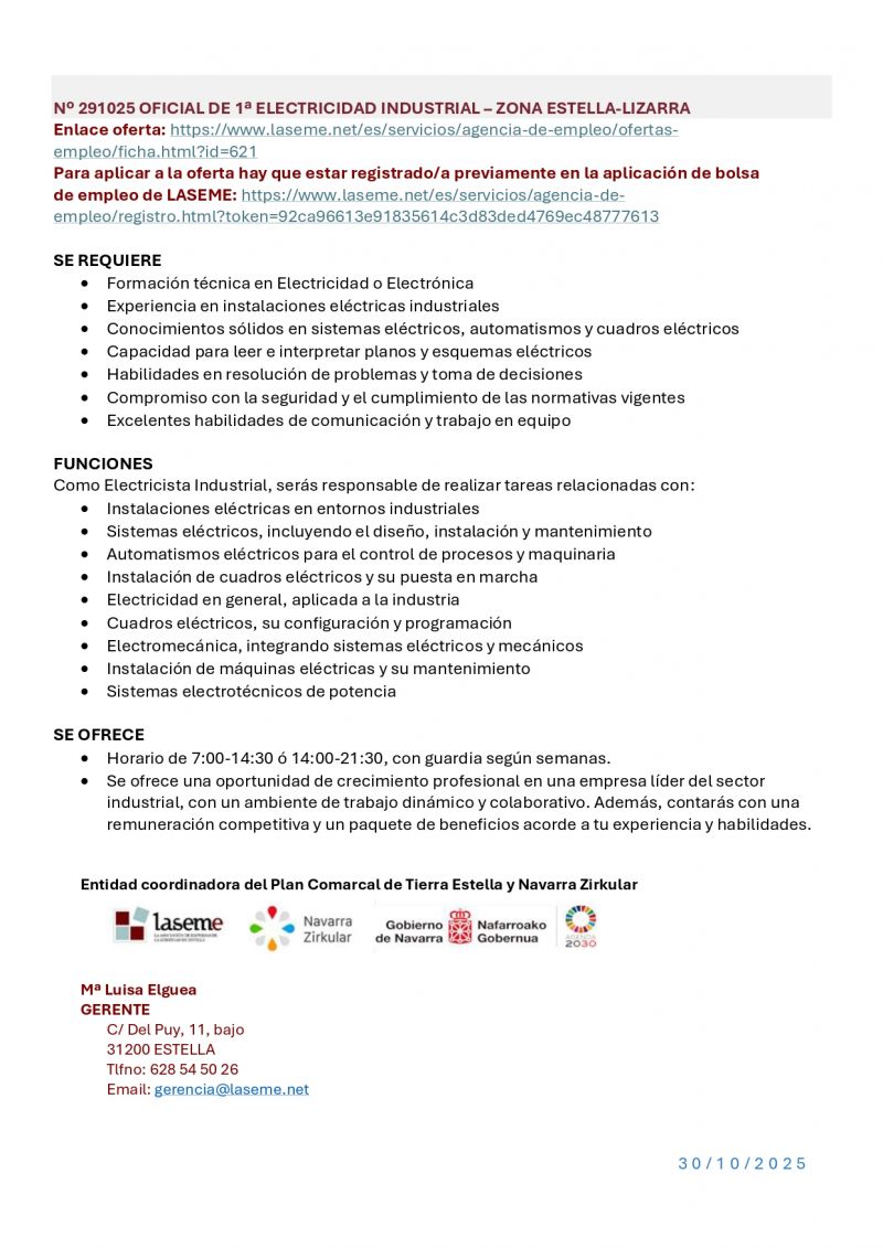 OFERTA DE EMPLEO