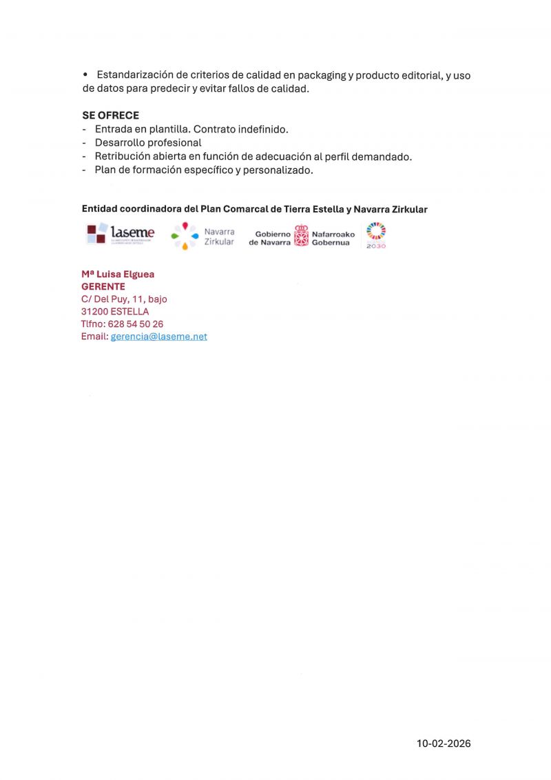 OFERTA DE EMPLEO LASEME