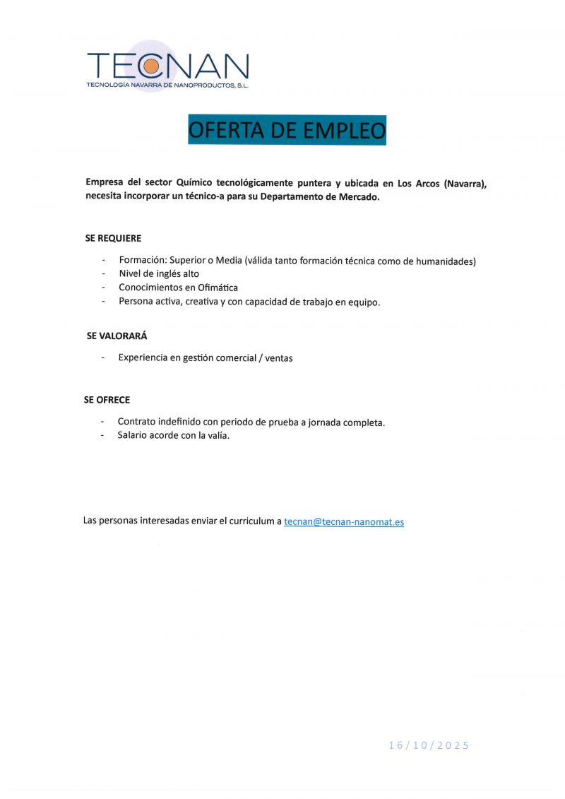 OFERTA DE EMPLEO