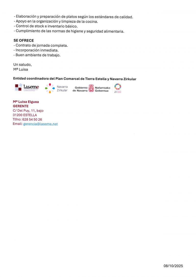 OFERTA DE EMPLEO LASEME